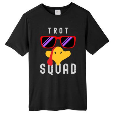 Funny Running Turkey Sunglasses Trot Squad Thanksgiving Cool Gift Tall Fusion ChromaSoft Performance T-Shirt