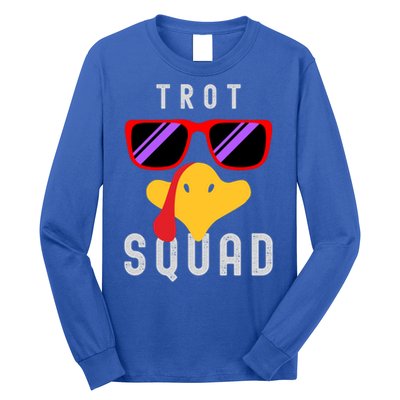 Funny Running Turkey Sunglasses Trot Squad Thanksgiving Cool Gift Long Sleeve Shirt