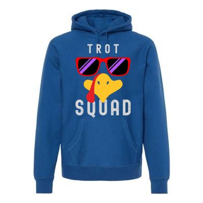 Funny Running Turkey Sunglasses Trot Squad Thanksgiving Cool Gift Premium Hoodie