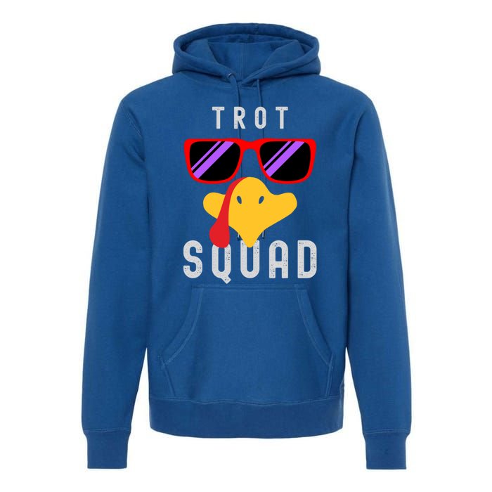 Funny Running Turkey Sunglasses Trot Squad Thanksgiving Cool Gift Premium Hoodie