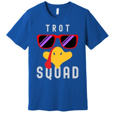 Funny Running Turkey Sunglasses Trot Squad Thanksgiving Cool Gift Premium T-Shirt