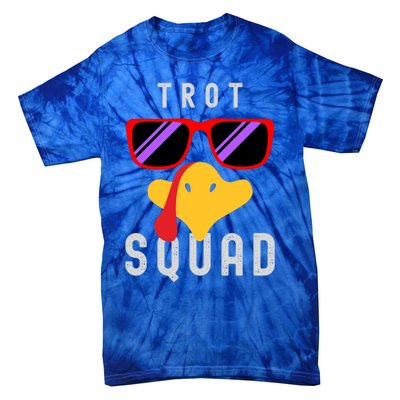 Funny Running Turkey Sunglasses Trot Squad Thanksgiving Cool Gift Tie-Dye T-Shirt