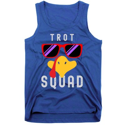 Funny Running Turkey Sunglasses Trot Squad Thanksgiving Cool Gift Tank Top