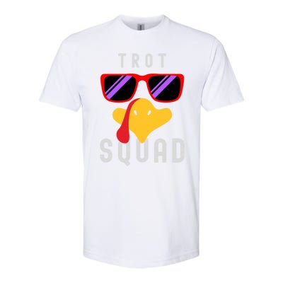 Funny Running Turkey Sunglasses Trot Squad Thanksgiving Cool Gift Softstyle CVC T-Shirt