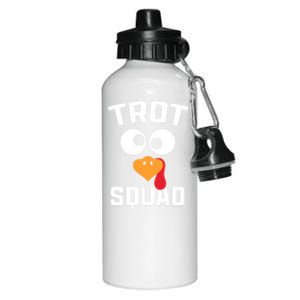 Funny Running Turkey Trot Squad Thanksgiving Meaningful Gift Aluminum Water Bottle