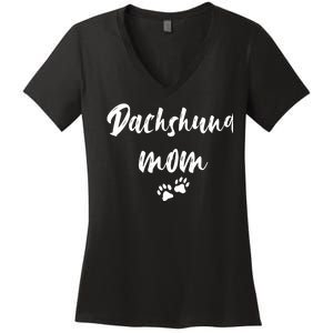 Funny Rockin The Dog Mom And Aunt Life Dog Lover Auntie Gift Women's V-Neck T-Shirt