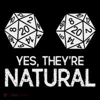 Funny Rpg Table Top Gamer Yes They're Natural 20 D20 Dice Mousepad