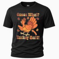 Funny Retro Thanksgiving Guess What Turkey Butt Performance Shirt