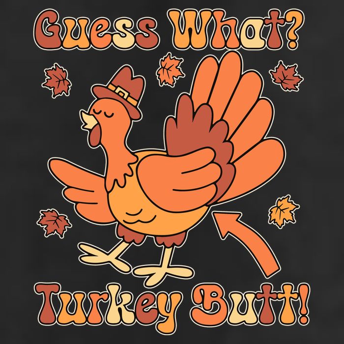 Funny Retro Thanksgiving Guess What Turkey Butt Trucker Hat