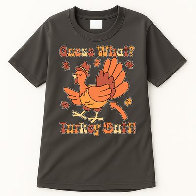 Funny Retro Thanksgiving Guess What Turkey Butt Tall T-Shirt