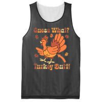 Funny Retro Thanksgiving Guess What Turkey Butt Mesh Reversible Basketball Jersey Tank