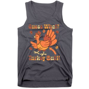 Funny Retro Thanksgiving Guess What Turkey Butt Tank Top