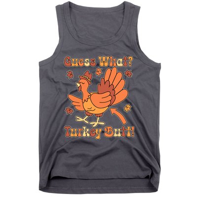 Funny Retro Thanksgiving Guess What Turkey Butt Tank Top