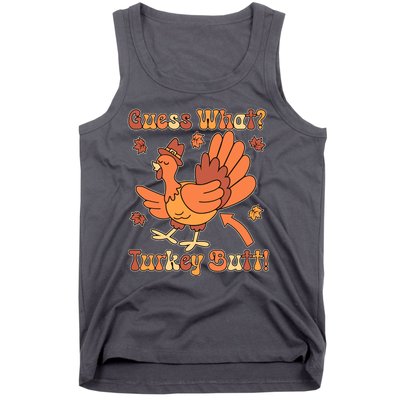 Funny Retro Thanksgiving Guess What Turkey Butt Tank Top