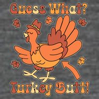 Funny Retro Thanksgiving Guess What Turkey Butt Wool Snapback Cap