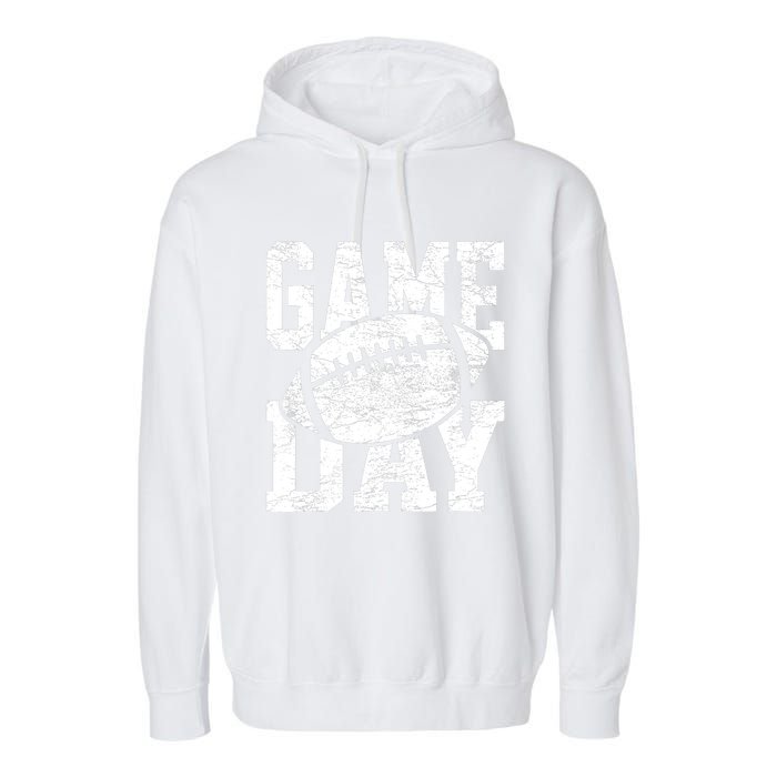 Funny Retro Team Sports Vintage Football Season Game Day Garment-Dyed Fleece Hoodie