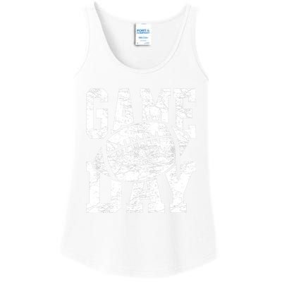 Funny Retro Team Sports Vintage Football Season Game Day Ladies Essential Tank