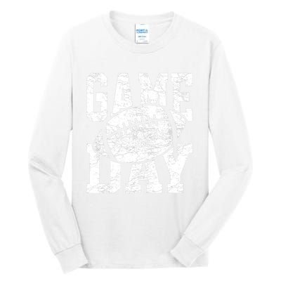 Funny Retro Team Sports Vintage Football Season Game Day Tall Long Sleeve T-Shirt