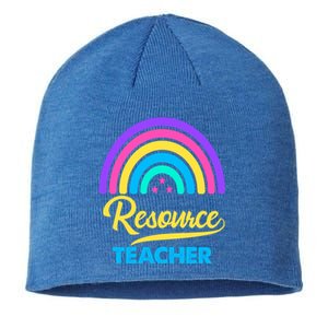 Funny Resource Teacher Rainbow Special Education Teachers Gift Sustainable Beanie