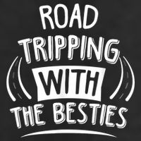 Funny Road Trip Design Road Tripping With The Besties 11oz C Handle Ceramic Mug