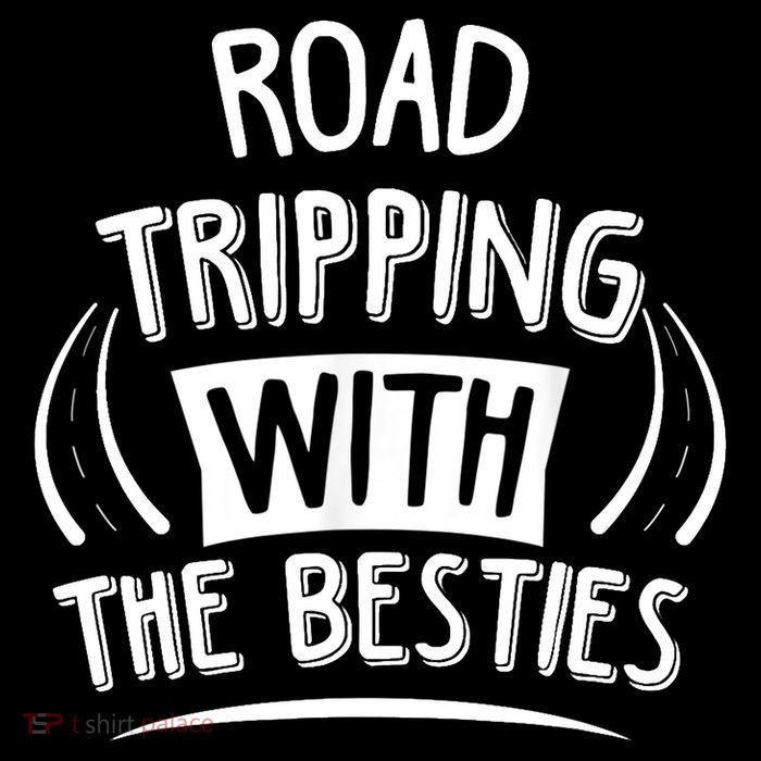 Funny Road Trip Design Road Tripping With The Besties 16 in Basic Backpack