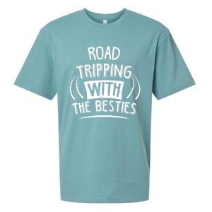 Funny Road Trip Design Road Tripping With The Besties Sueded Cloud Jersey T-Shirt