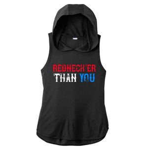 Funny Redneck Than You Ladies PosiCharge Tri-Blend Wicking Draft Hoodie Tank