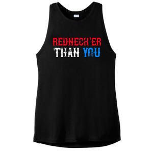 Funny Redneck Than You Ladies PosiCharge Tri-Blend Wicking Tank