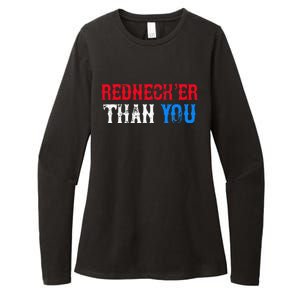 Funny Redneck Than You Womens CVC Long Sleeve Shirt