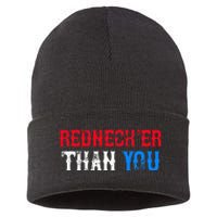 Funny Redneck Than You Sustainable Knit Beanie