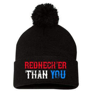 Funny Redneck Than You Pom Pom 12in Knit Beanie