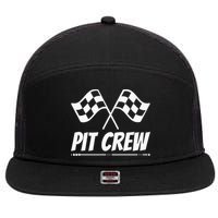Funny Race Track Pit Crew Racing Mechanic Car Parties 7 Panel Mesh Trucker Snapback Hat