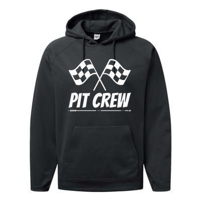 Funny Race Track Pit Crew Racing Mechanic Car Parties Performance Fleece Hoodie