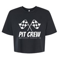 Funny Race Track Pit Crew Racing Mechanic Car Parties Bella+Canvas Jersey Crop Tee