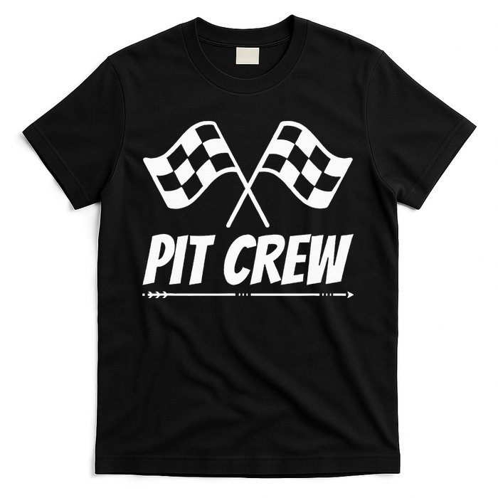 Funny Race Track Pit Crew Racing Mechanic Car Parties T-Shirt