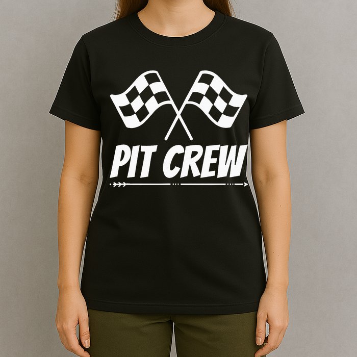 Funny Race Track Pit Crew Racing Mechanic Car Parties T-Shirt