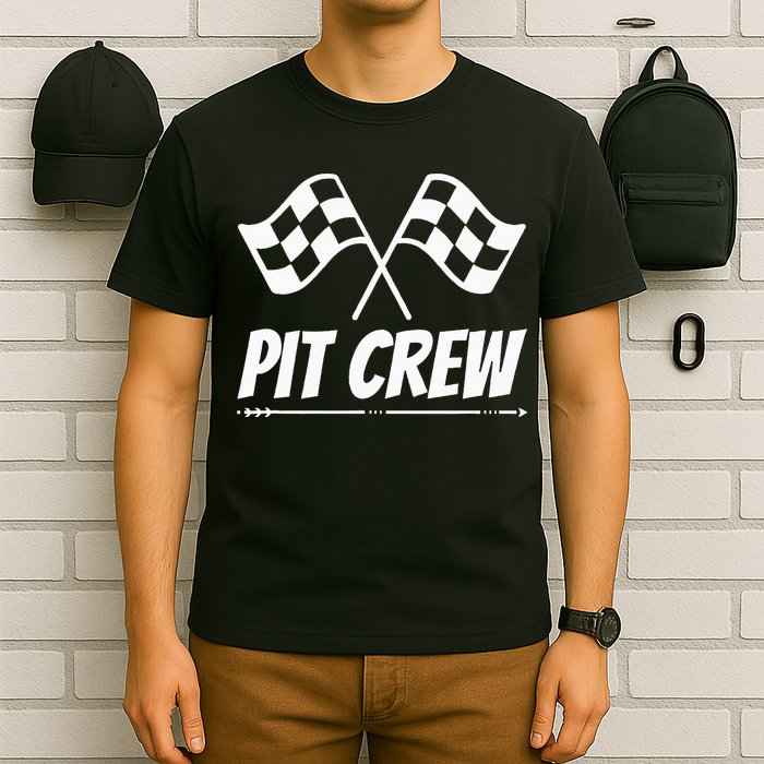 Funny Race Track Pit Crew Racing Mechanic Car Parties T-Shirt