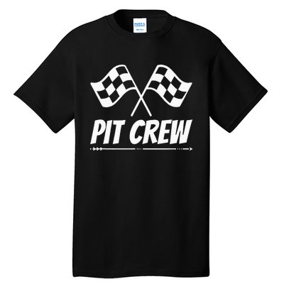 Funny Race Track Pit Crew Racing Mechanic Car Parties Tall T-Shirt