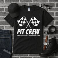 Funny Race Track Pit Crew Racing Mechanic Car Parties Tall T-Shirt