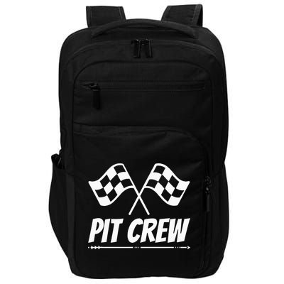 Funny Race Track Pit Crew Racing Mechanic Car Parties Impact Tech Backpack