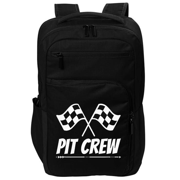 Funny Race Track Pit Crew Racing Mechanic Car Parties Impact Tech Backpack
