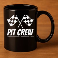 Funny Race Track Pit Crew Racing Mechanic Car Parties 11oz C Handle Ceramic Mug
