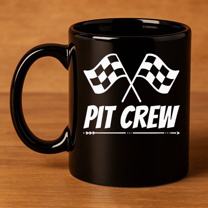 Funny Race Track Pit Crew Racing Mechanic Car Parties 11oz C Handle Ceramic Mug