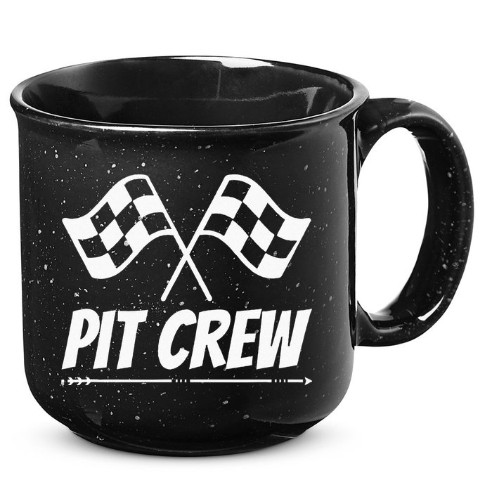 Funny Race Track Pit Crew Racing Mechanic Car Parties 15oz Campfire Ceramic Mug