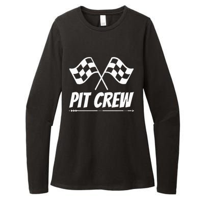 Funny Race Track Pit Crew Racing Mechanic Car Parties Womens CVC Long Sleeve Shirt