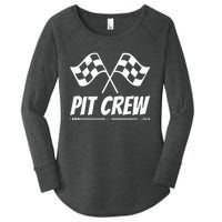 Funny Race Track Pit Crew Racing Mechanic Car Parties Women's Perfect Tri Tunic Long Sleeve Shirt