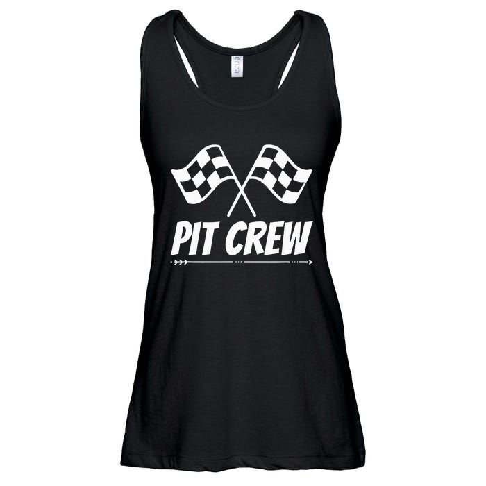 Funny Race Track Pit Crew Racing Mechanic Car Parties Ladies Essential Flowy Tank