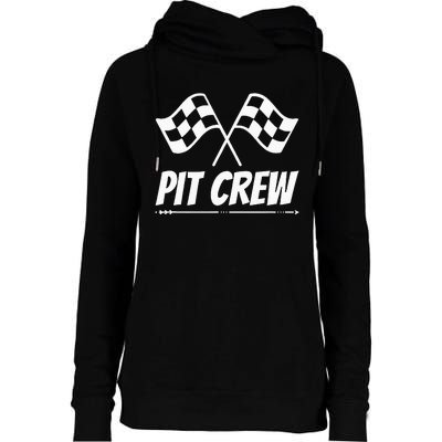 Funny Race Track Pit Crew Racing Mechanic Car Parties Womens Funnel Neck Pullover Hood