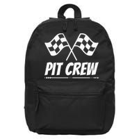 Funny Race Track Pit Crew Racing Mechanic Car Parties 16 in Basic Backpack