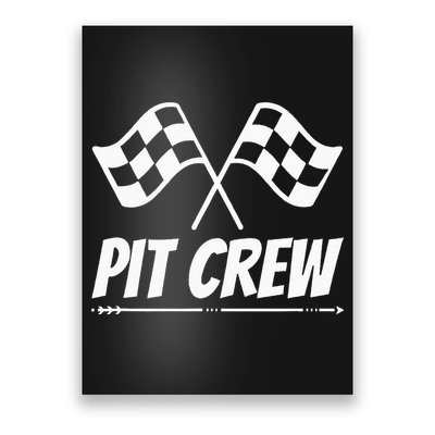 Funny Race Track Pit Crew Racing Mechanic Car Parties Poster